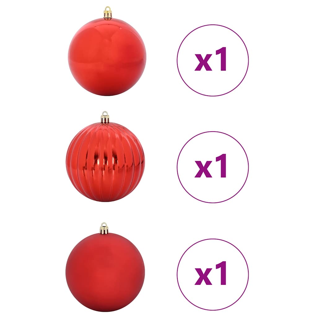 Ensemble de Boules de Noël 3 pcs Rouge - XIOS