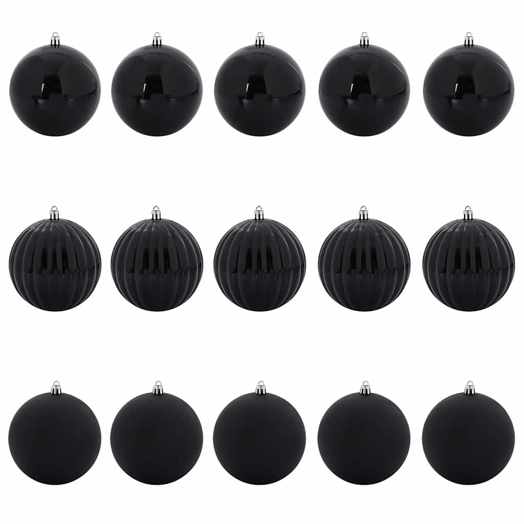 Ensemble de Boules de Noël 15 pcs Noir XL - XIOS