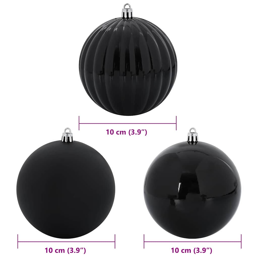 Ensemble de Boules de Noël 15 pcs Noir XL - XIOS