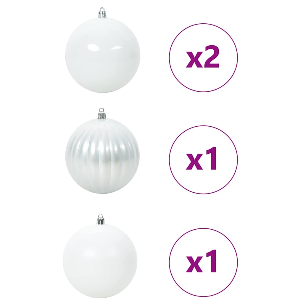 Ensemble de Boules de Noël 4 pcs Blanc - XIOS