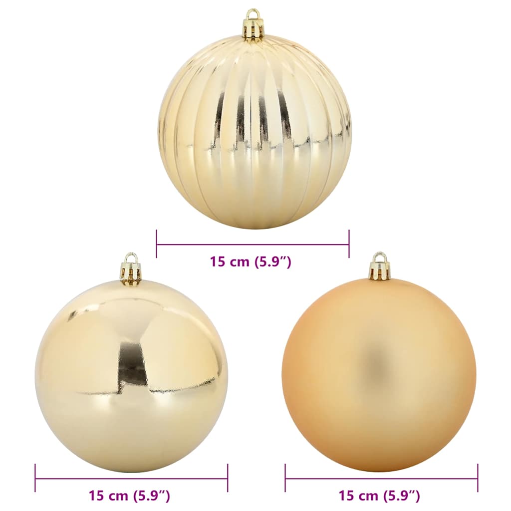 Ensemble de Boules de Noël 9 pcs Doré - XIOS