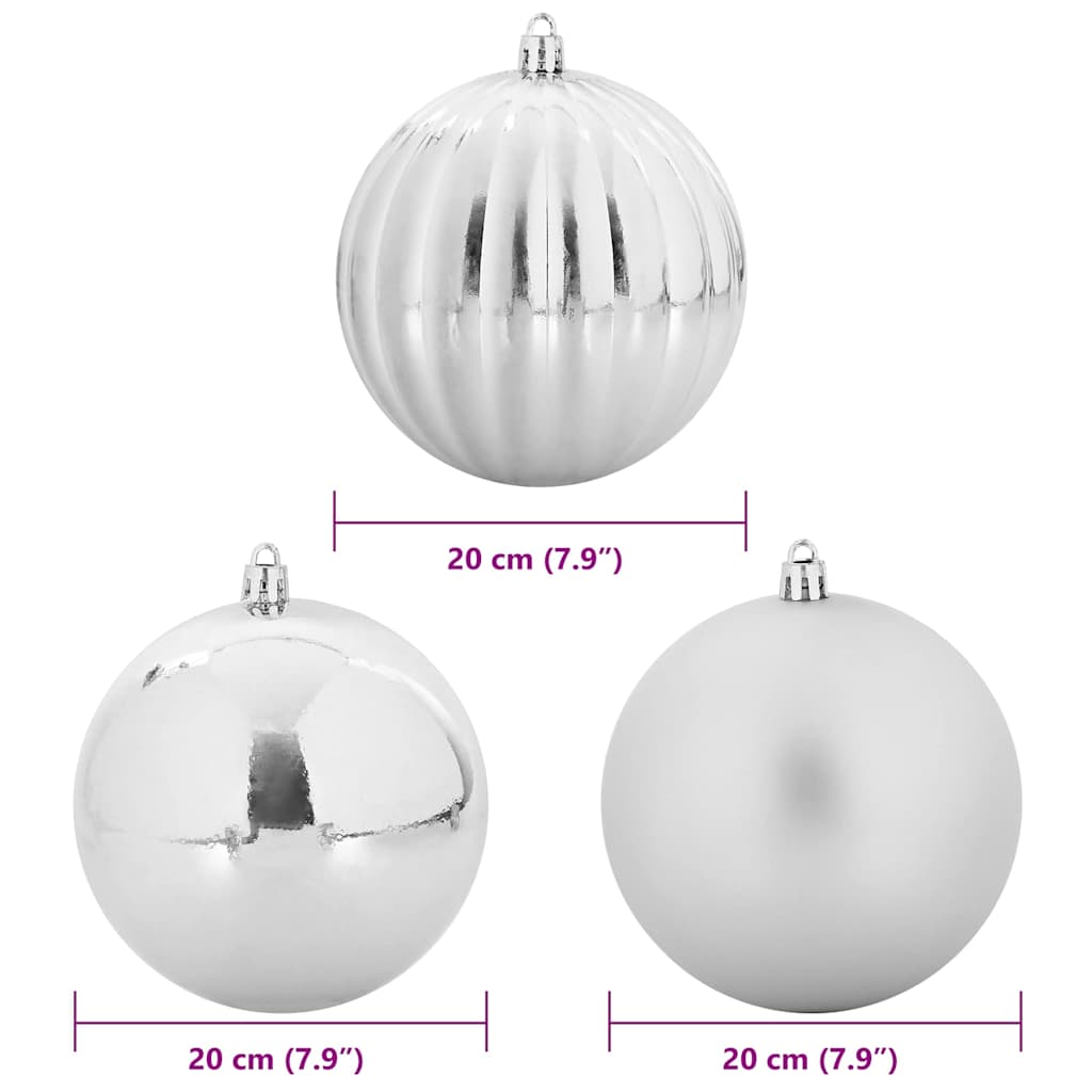 Ensemble de Boules de Noël 4 pcs Argent - XIOS