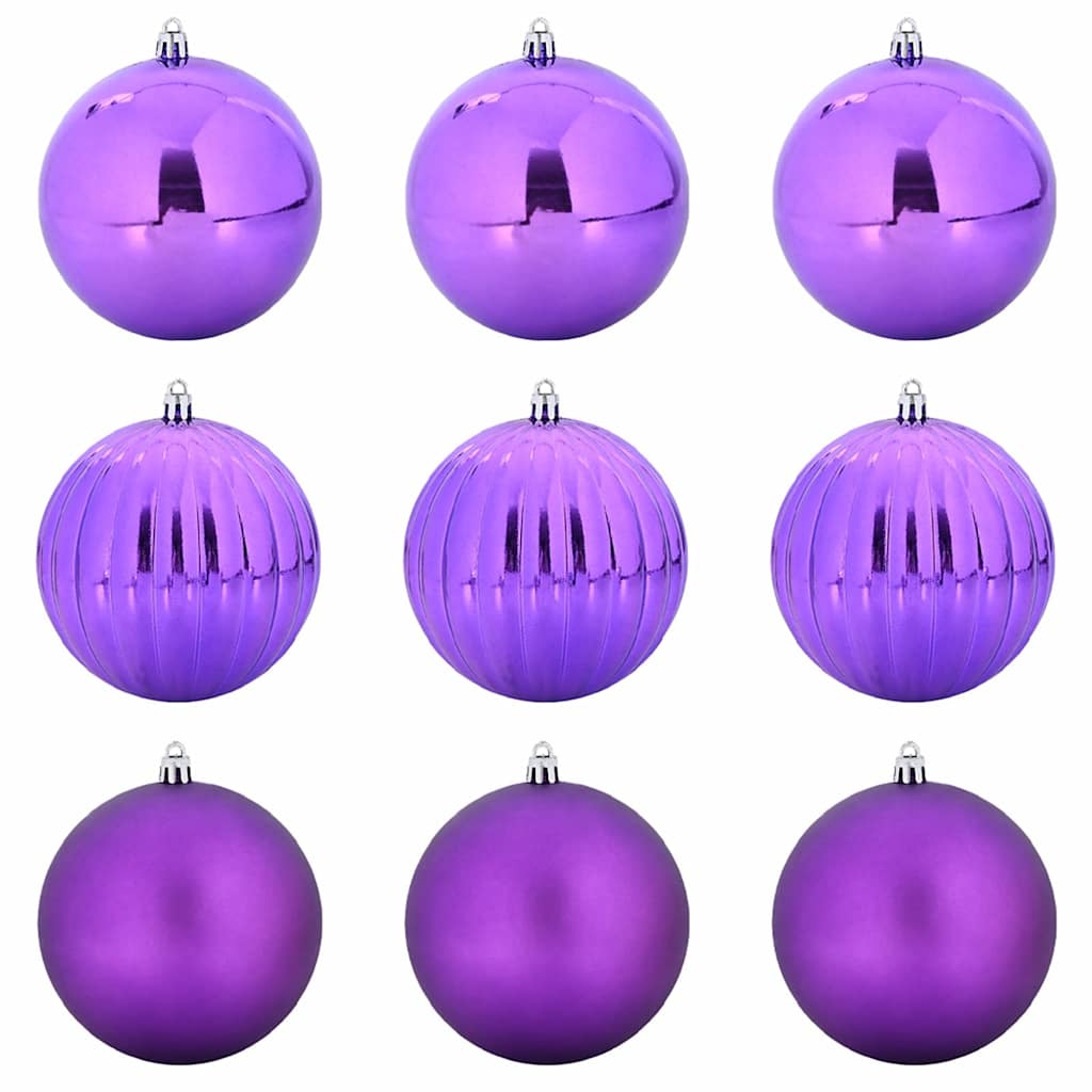 Ensemble de Boules de Noël 9 pcs Lilas Plastique - XIOS