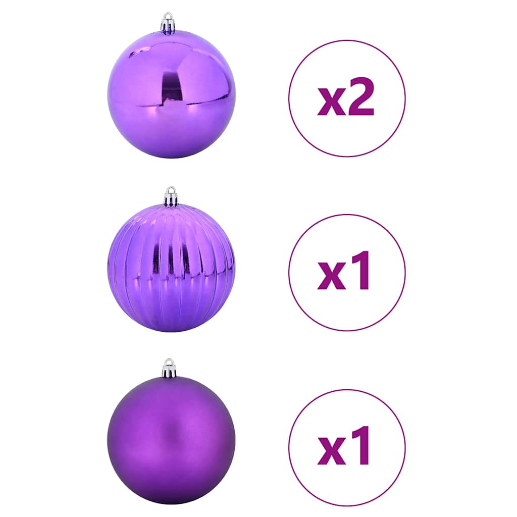 Ensemble de Boules de Noël 4 pcs Lilas XXL - XIOS