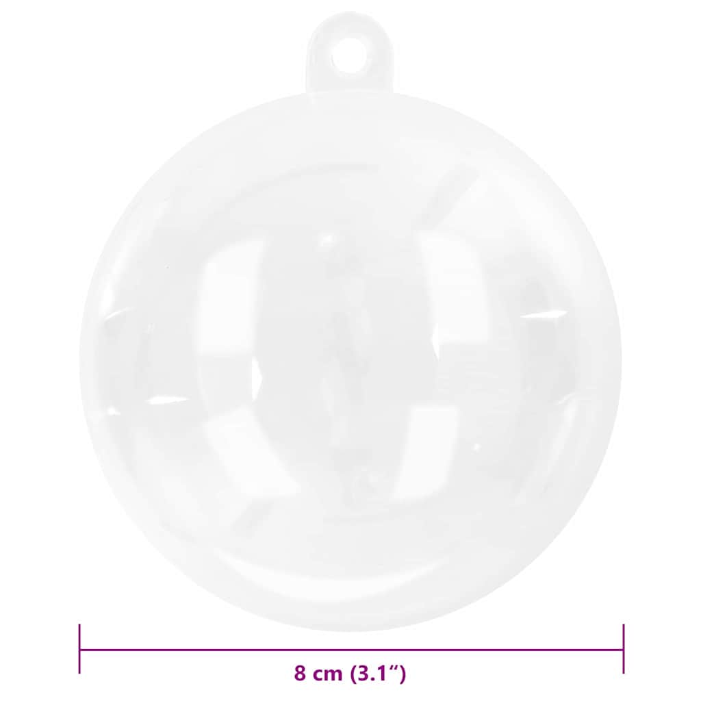 Ensemble de Boules de Noël 100 pcs Transparent Ø 8 cm - XIOS