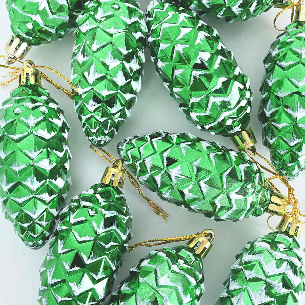 Boule de Pomme de Pin de Noël 40 pcs Vert - XIOS