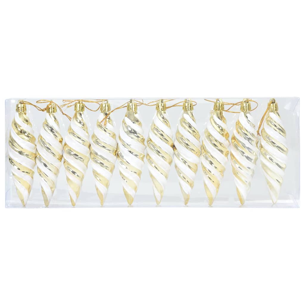 Boule en forme de spirale de Noël 40 pcs Doré Plastique - XIOS
