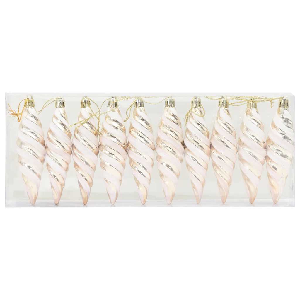 Boule en forme de spirale de Noël 40 pcs Champagne - XIOS