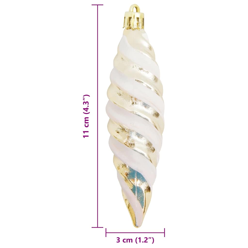 Boule en forme de spirale de Noël 40 pcs Champagne - XIOS