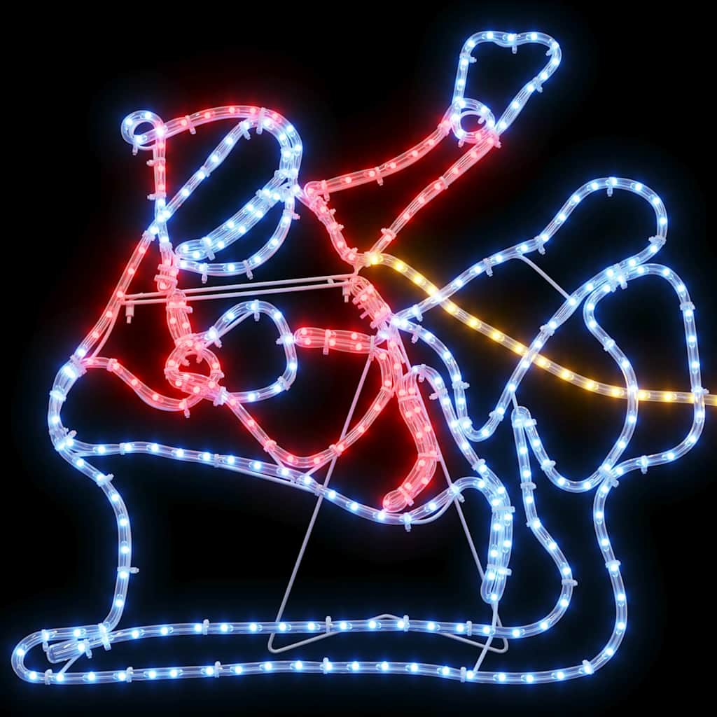 Décoration LED de Noël Multicolore 69 x 79 cm PVC