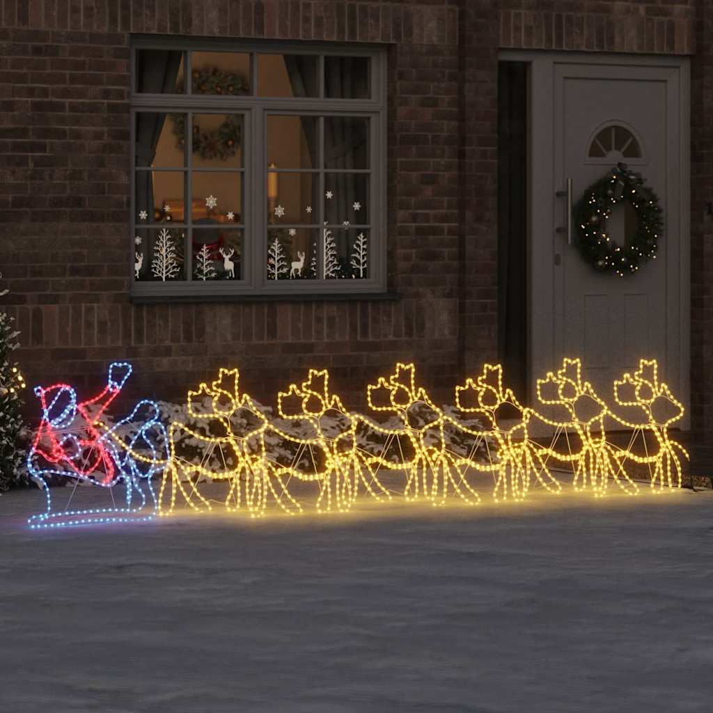 Décoration LED de Noël Multicolore 69 x 79 cm PVC
