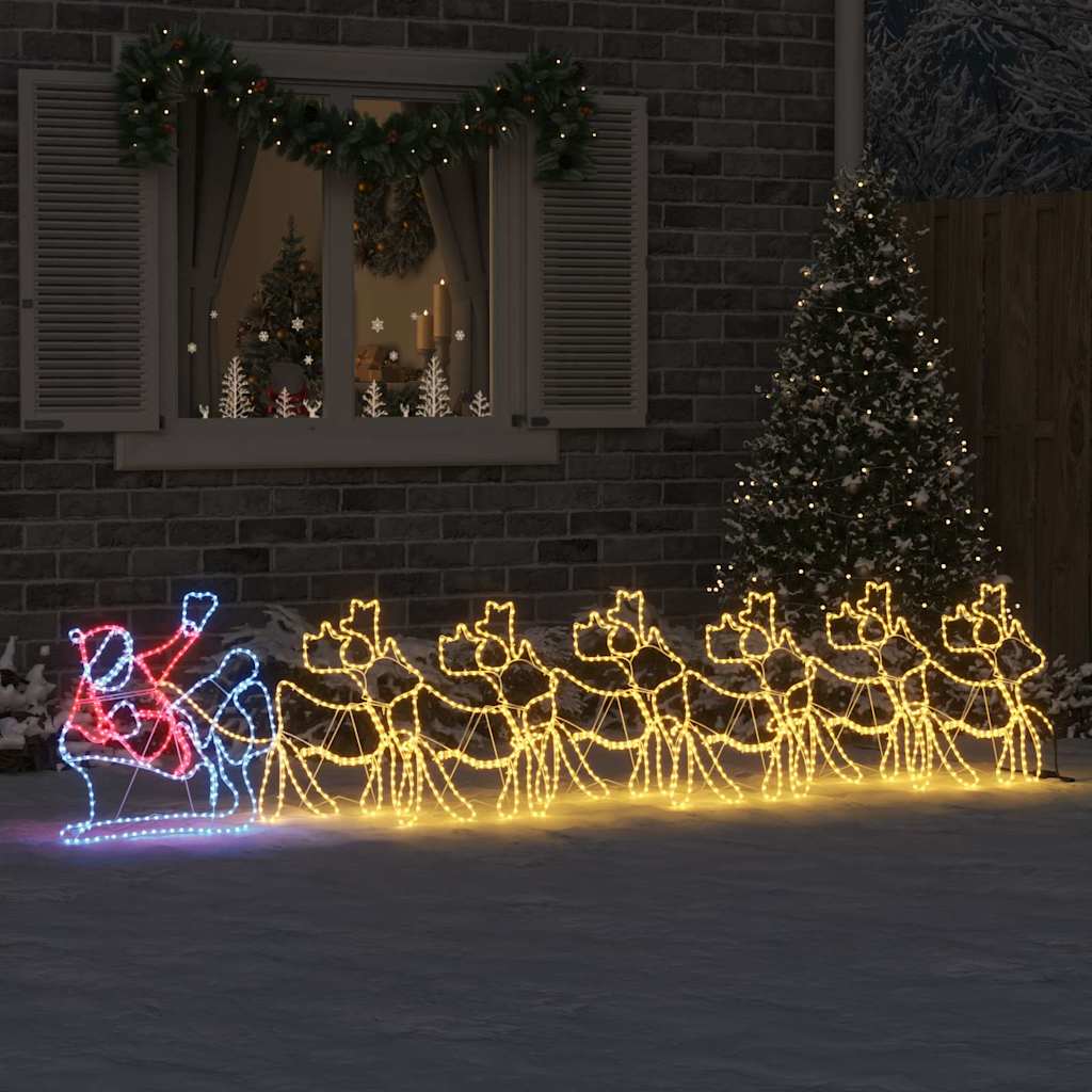 Décoration LED de Noël Multicolore 69 x 79 cm PVC