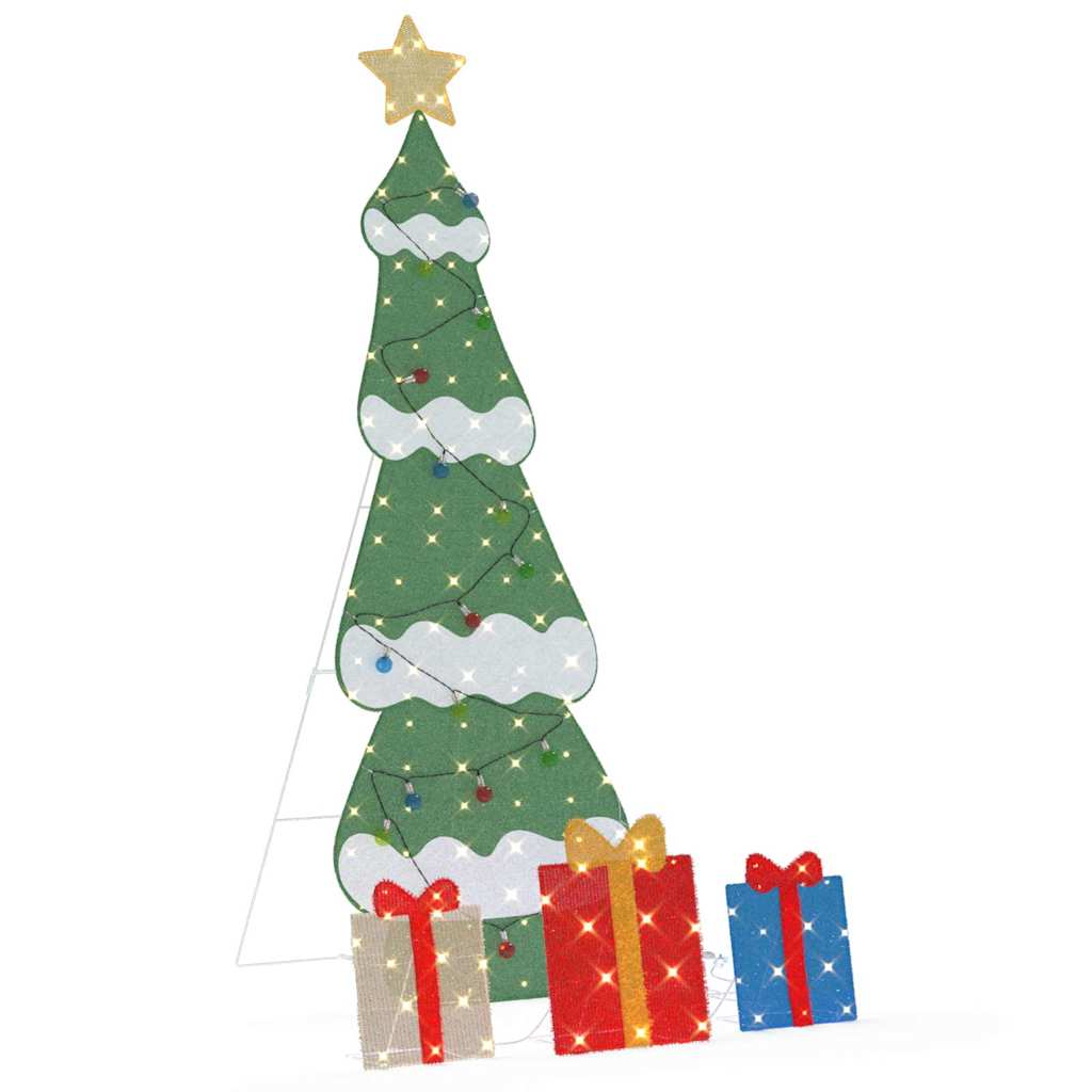 Sapin de Noël lumineux avec 3 boîtes-cadeaux 2D blanc chaud - XIOS
