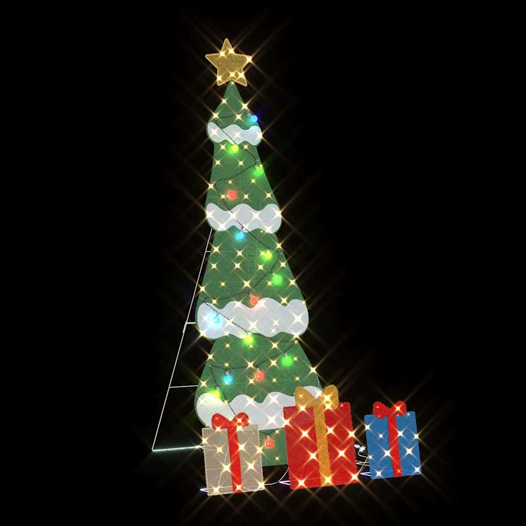Sapin de Noël lumineux avec 3 boîtes-cadeaux 2D blanc chaud - XIOS