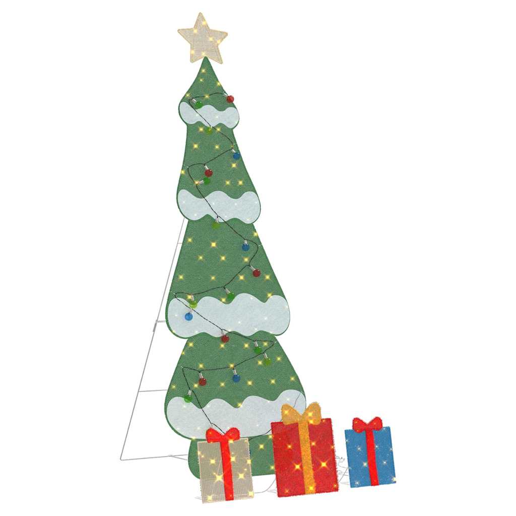 Sapin de Noël lumineux avec 3 boîtes-cadeaux 2D blanc chaud - XIOS