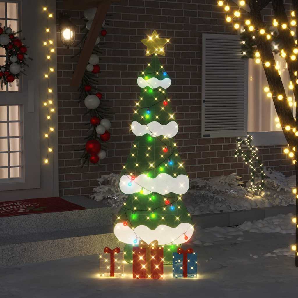Sapin de Noël lumineux avec 3 boîtes-cadeaux 2D blanc chaud - XIOS