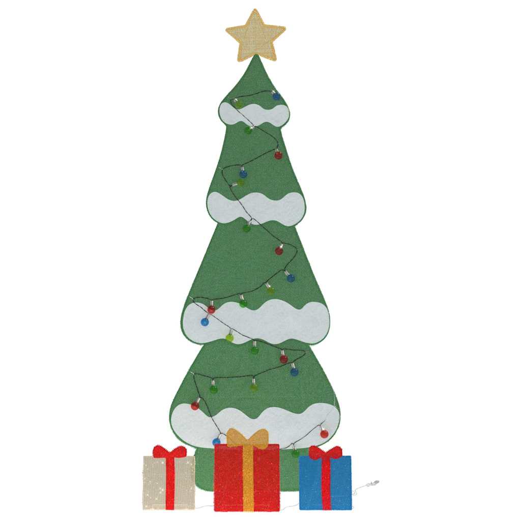 Sapin de Noël lumineux avec 3 boîtes-cadeaux 2D blanc chaud - XIOS