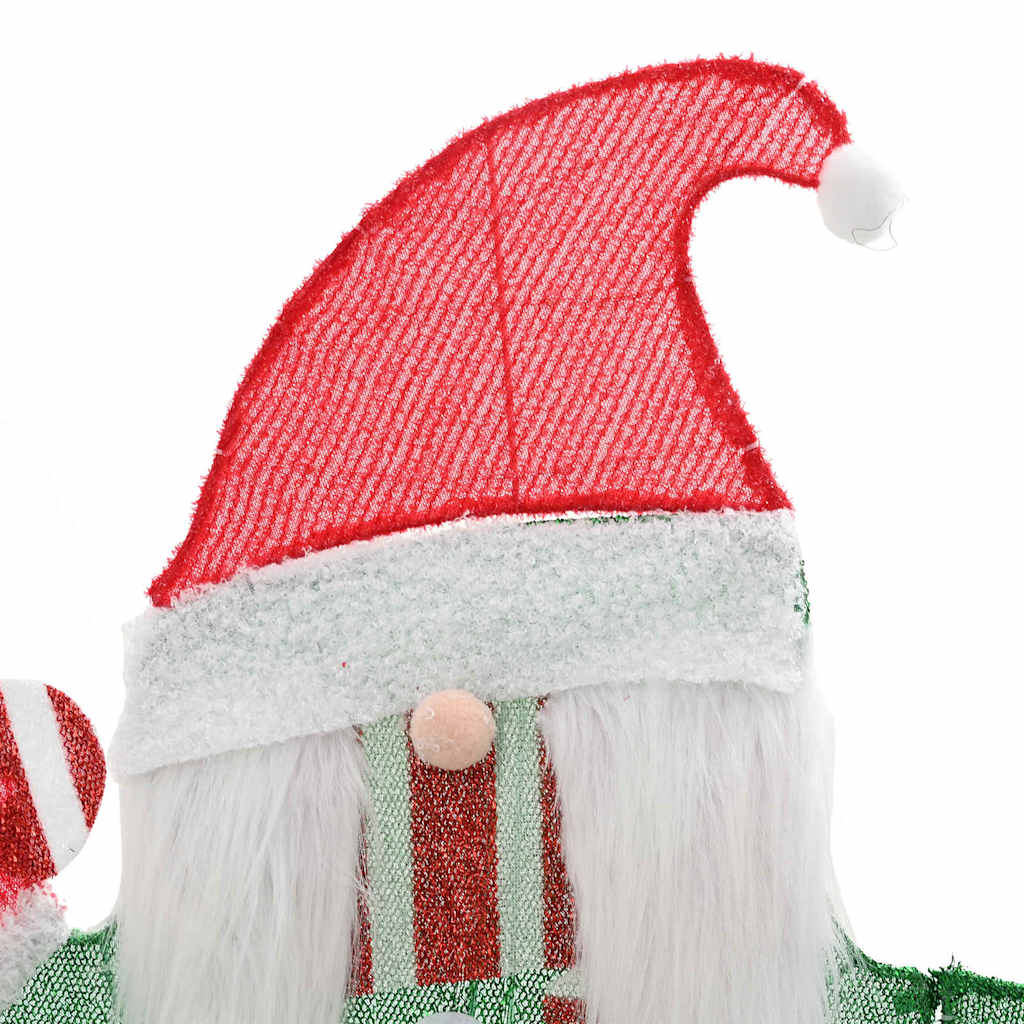 Gnome Éclairé Blanc chaud 71 x 64 cm Tissu en Guirlande