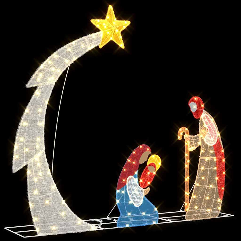 Scène de Crèche Blanc chaud 149 x32 x 127.5 cm Polyester - XIOS