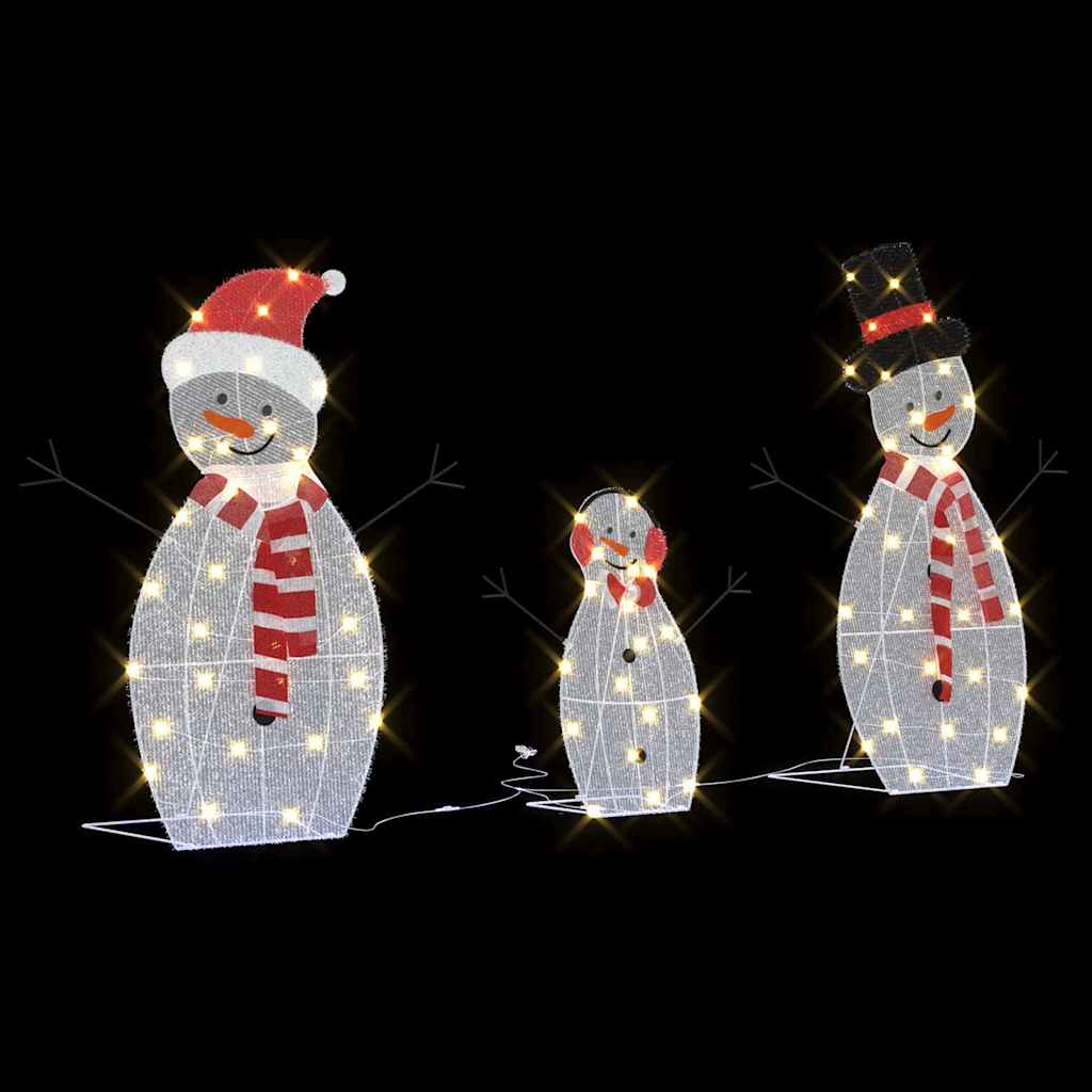 Famille de bonhommes de neige éclairés 3 pcs Blanc chaud - XIOS