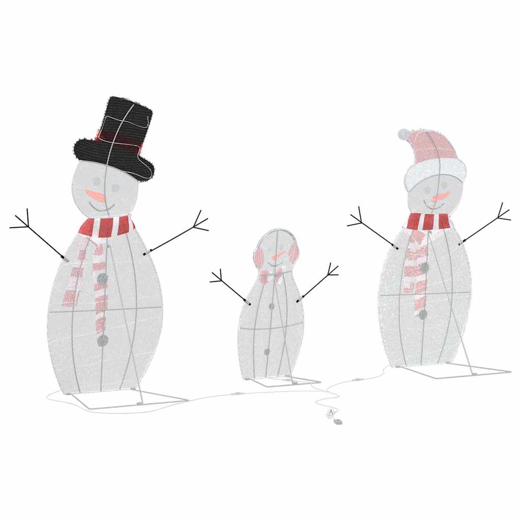Famille de bonhommes de neige éclairés 3 pcs Blanc chaud - XIOS