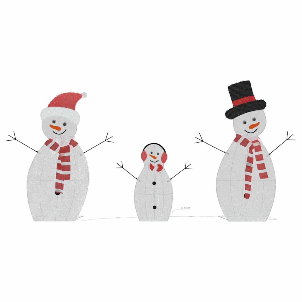 Famille de bonhommes de neige éclairés 3 pcs Blanc chaud - XIOS