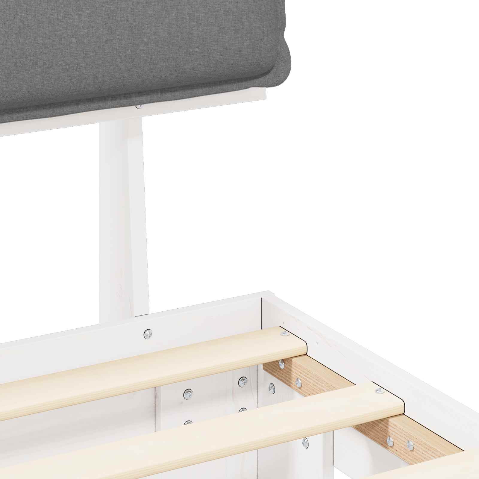 Cadre de lit avec tête de lit rembourrée Gris clair - XIOS