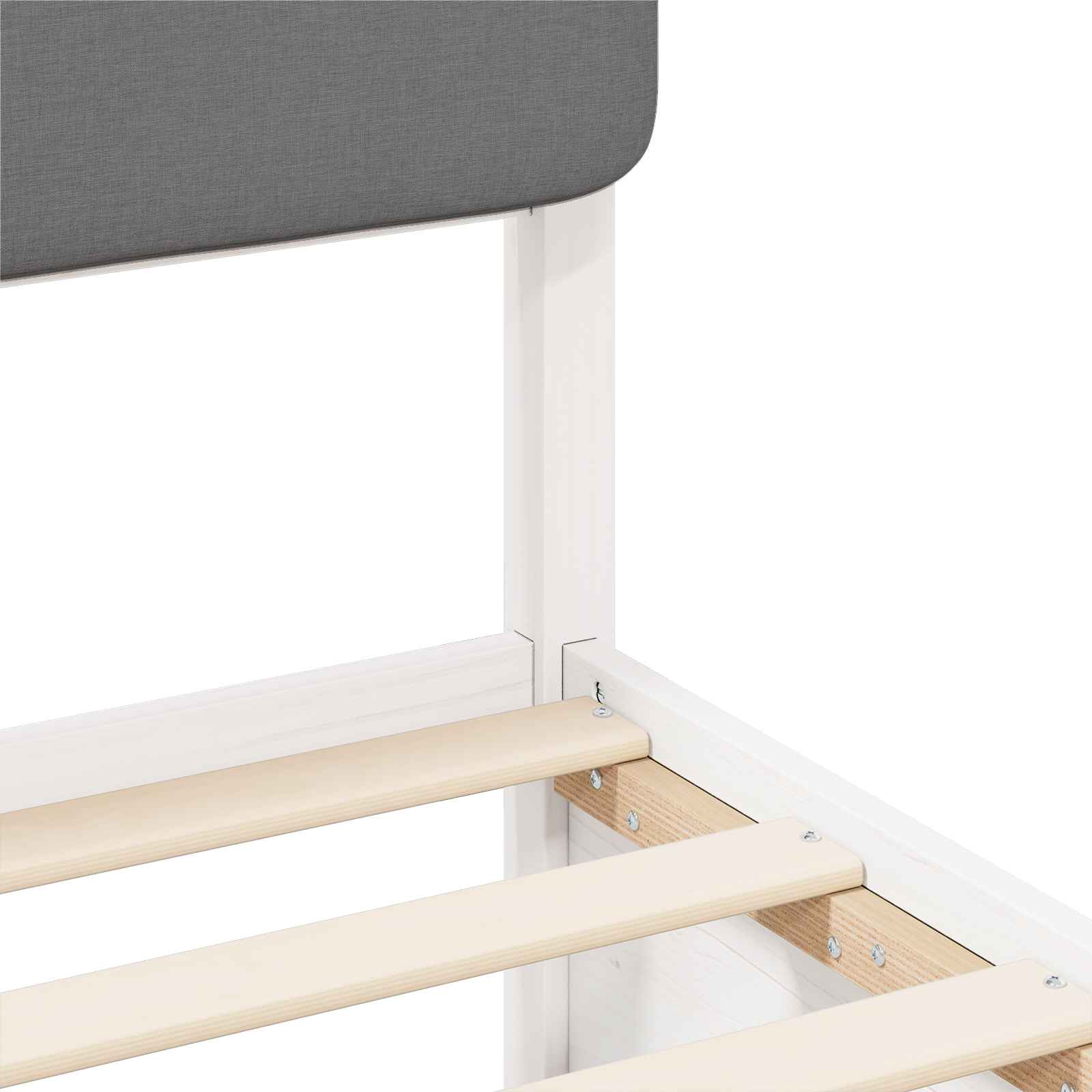 Cadre de lit avec tête de lit rembourrée Taupe 180 x 200 cm - XIOS