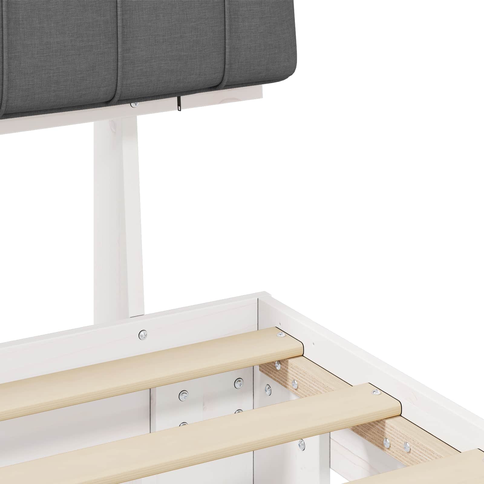Cadre de lit avec tête de lit rembourrée Gris clair - XIOS