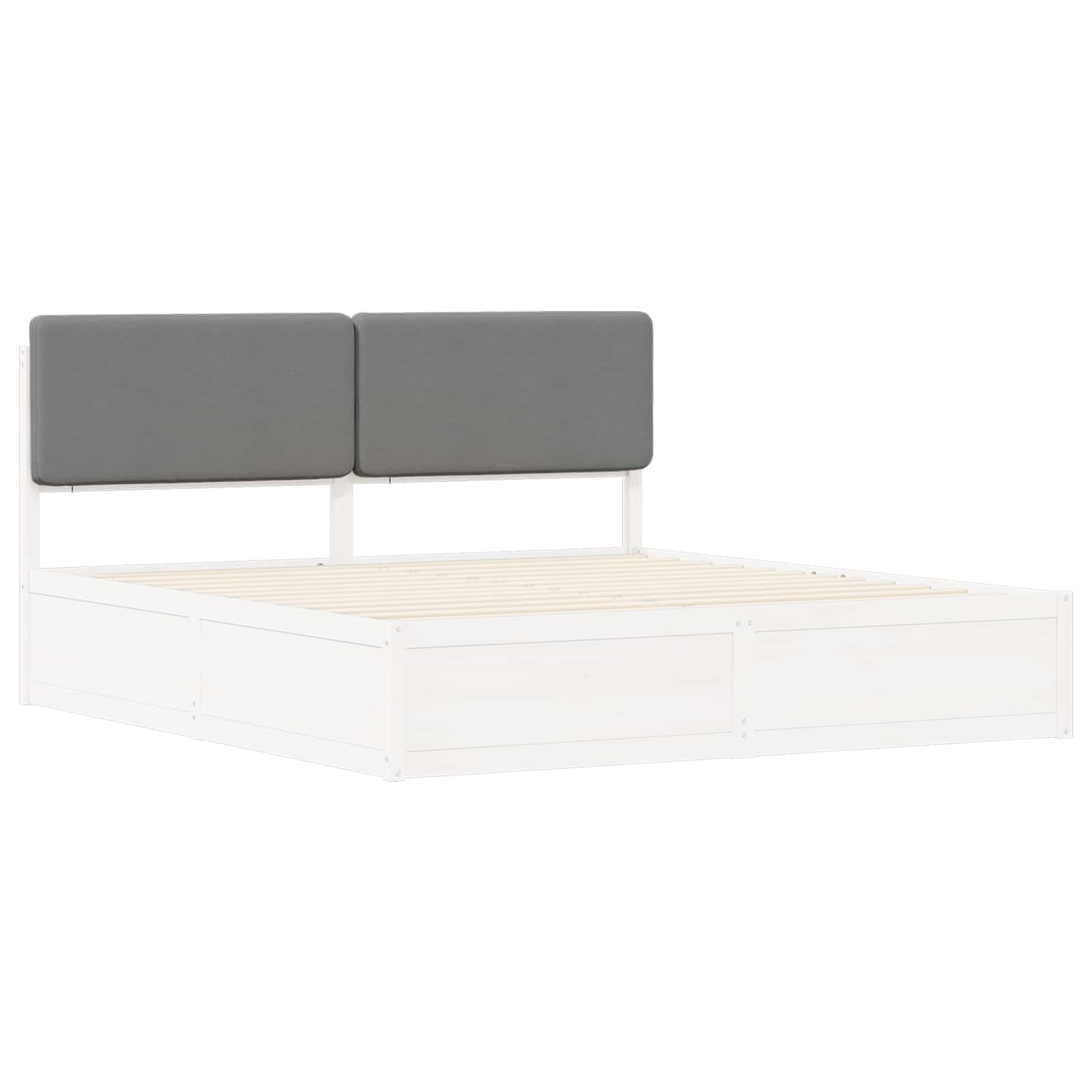 Cadre de lit avec tête de lit rembourrée Gris clair - XIOS