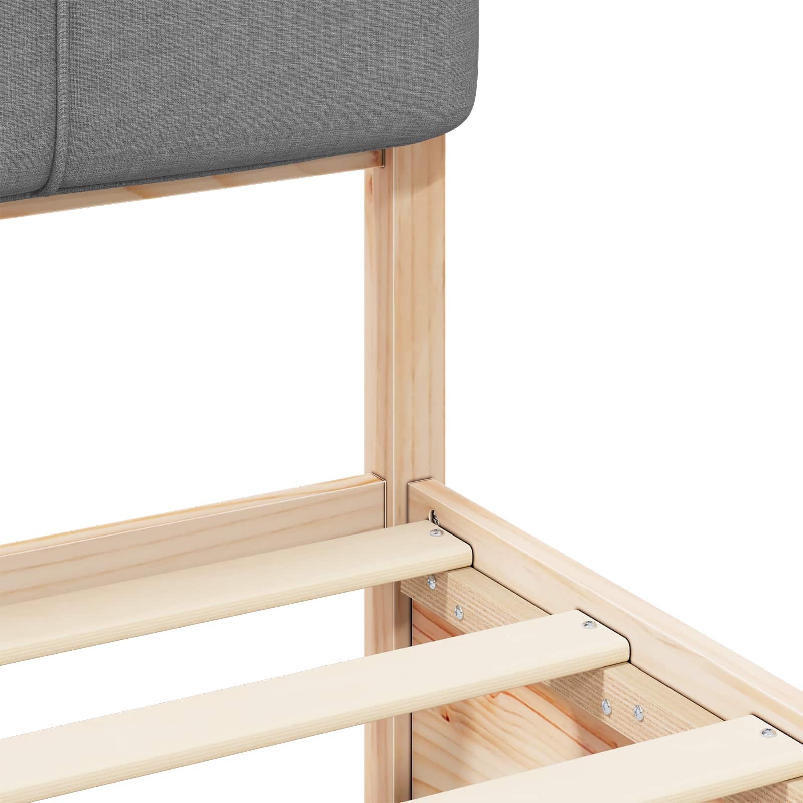 Cadre de lit avec tête de lit rembourrée Gris clair - XIOS