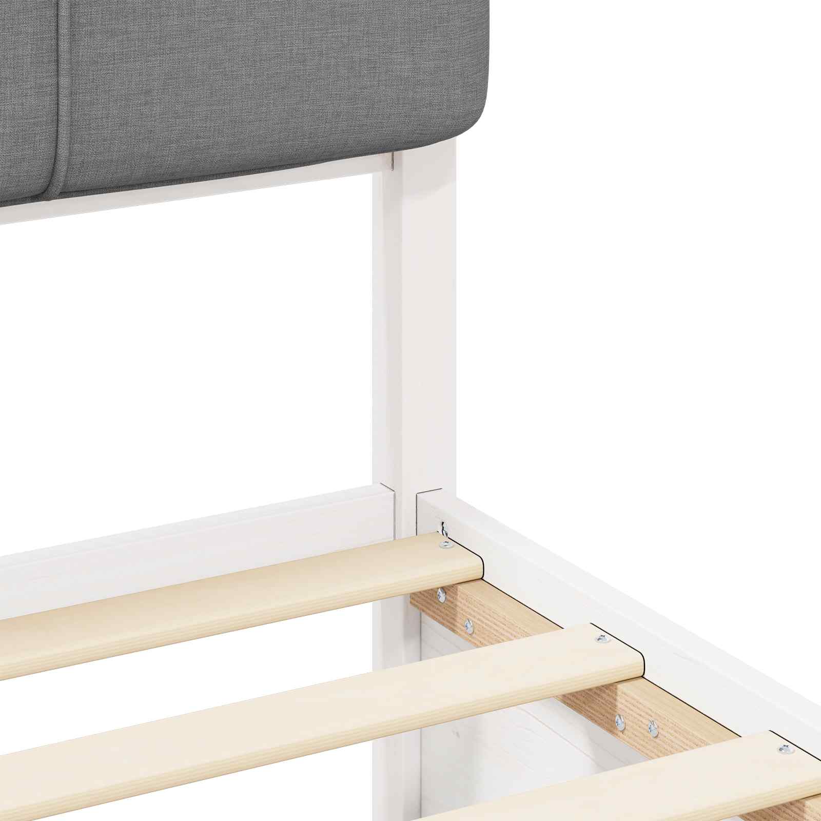 Cadre de lit avec tête de lit rembourrée Gris clair - XIOS