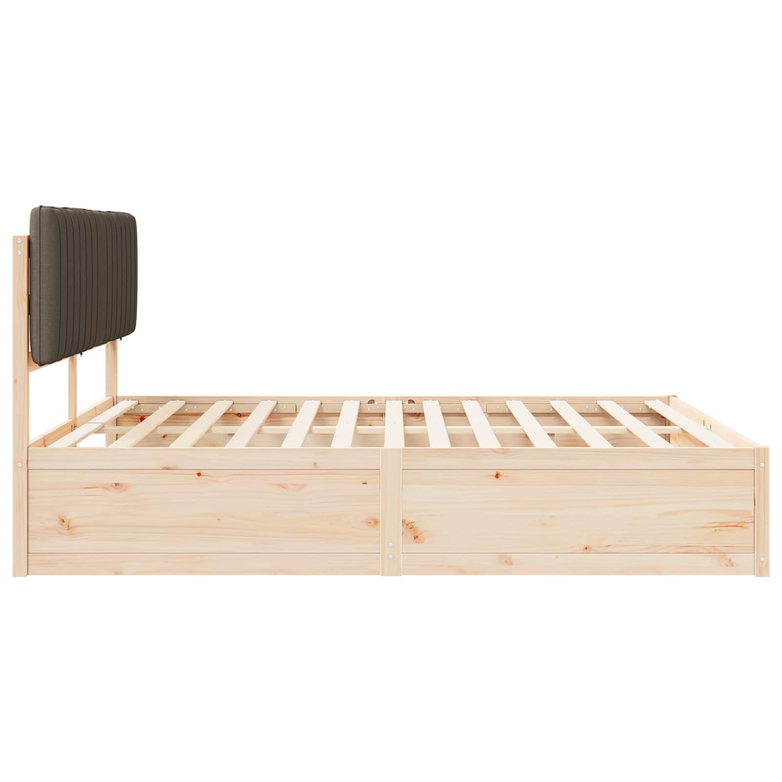 Cadre de lit avec tête de lit rembourrée Taupe 180 x 200 cm - XIOS