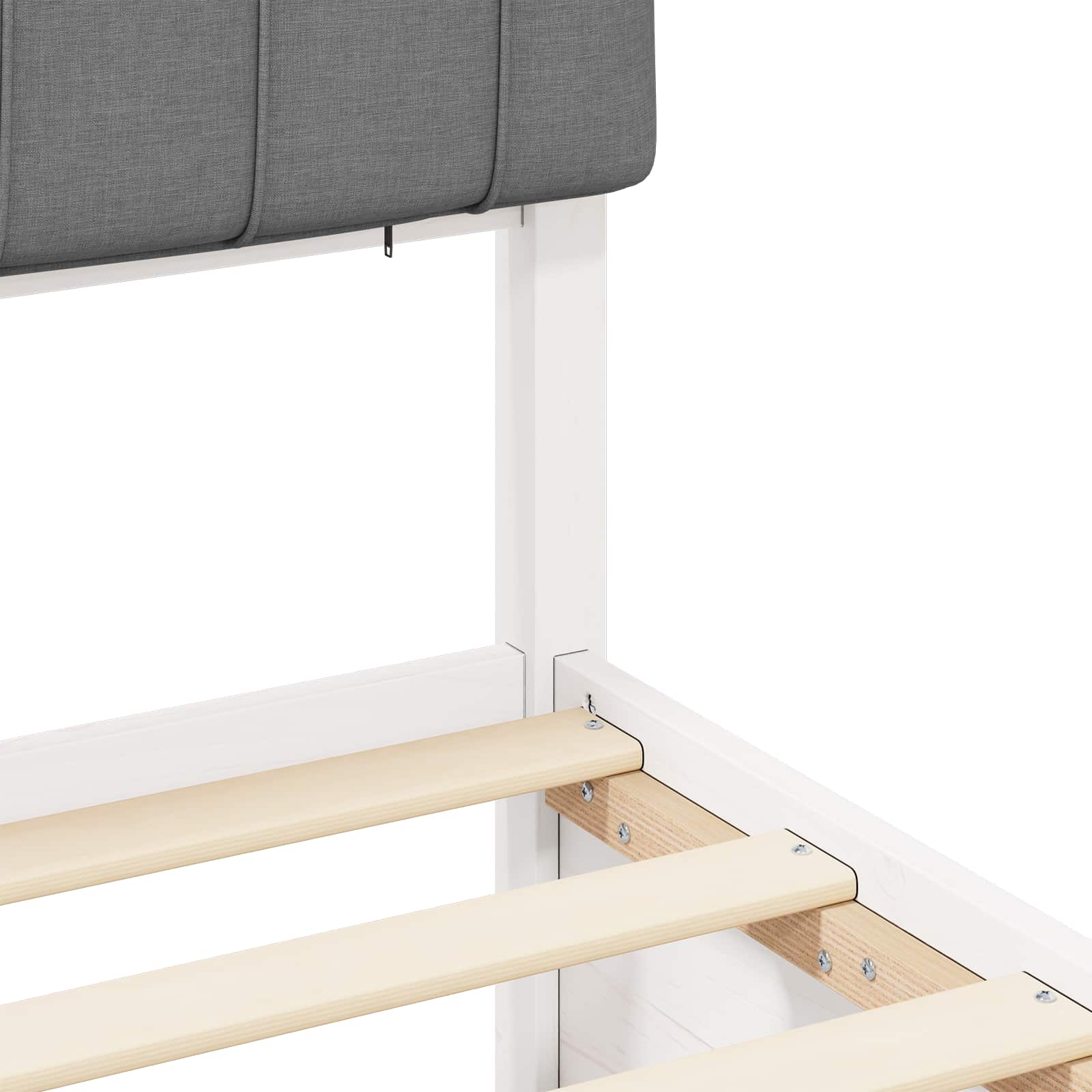 Cadre de lit avec tête de lit rembourrée Gris clair - XIOS