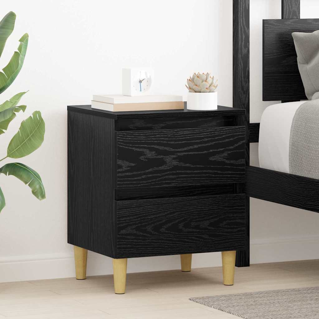 Meubles de lit avec tiroir 2 pcs Chêne noir 40 x 35 x 50 cm - XIOS