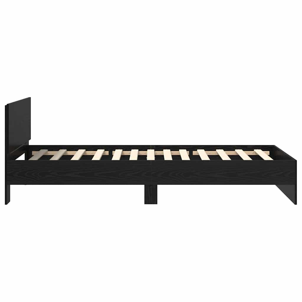 Cadre de lit Chêne noir 100 x 200 cm Bois d'ingénierie - XIOS