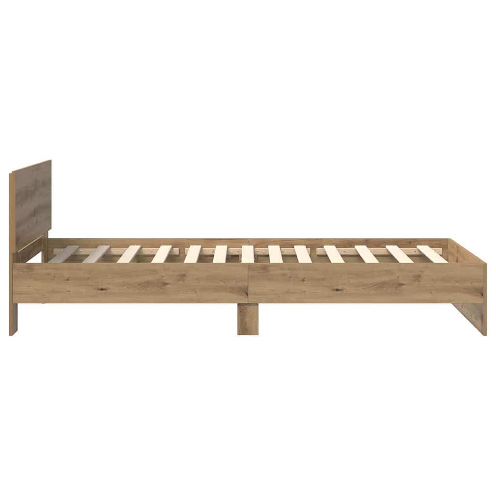 Cadre de lit Chêne artisanal 90 x 200 cm Bois d'ingénierie - XIOS