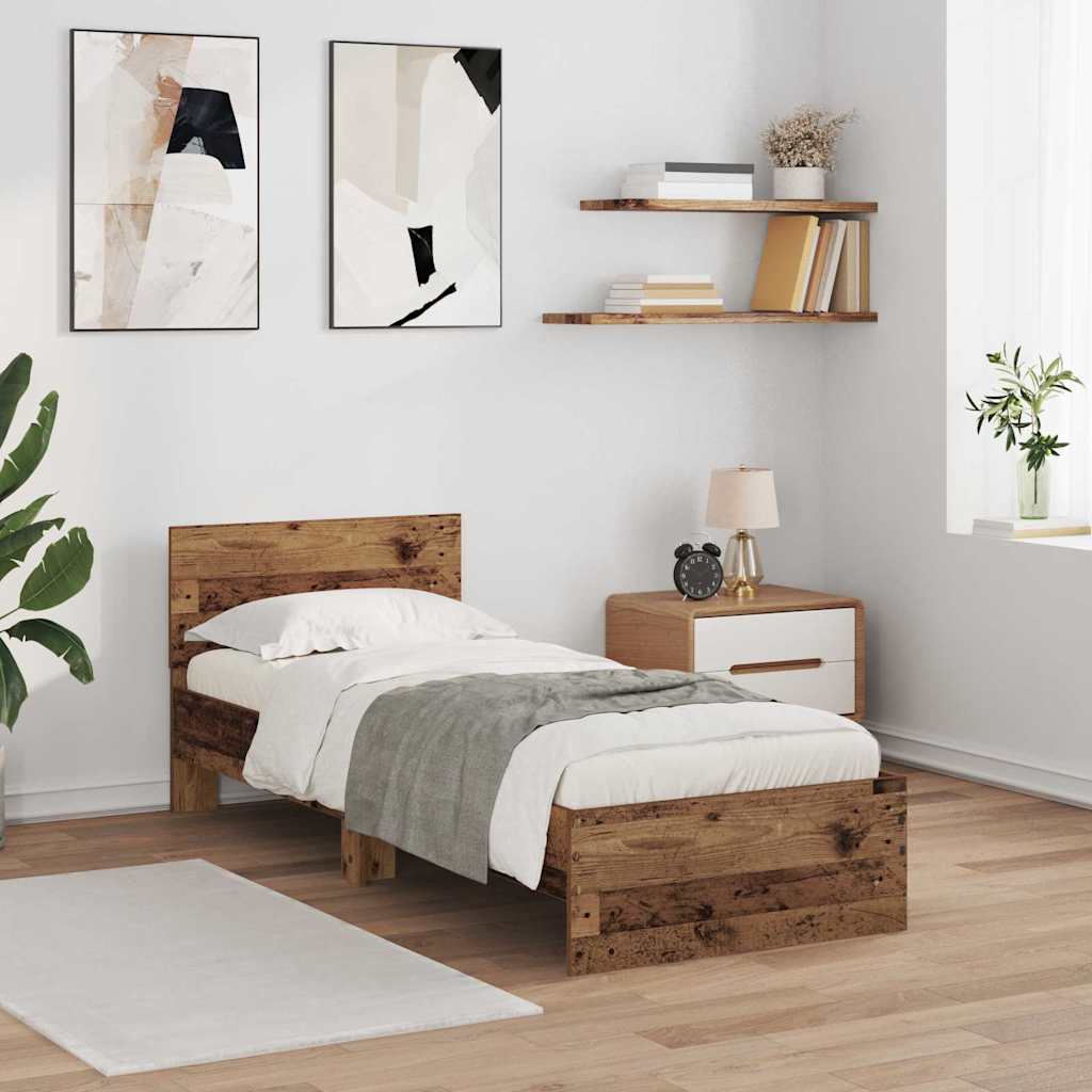 Cadre de lit Bois Ancien 75 x 190 cm Bois d'ingénierie - XIOS