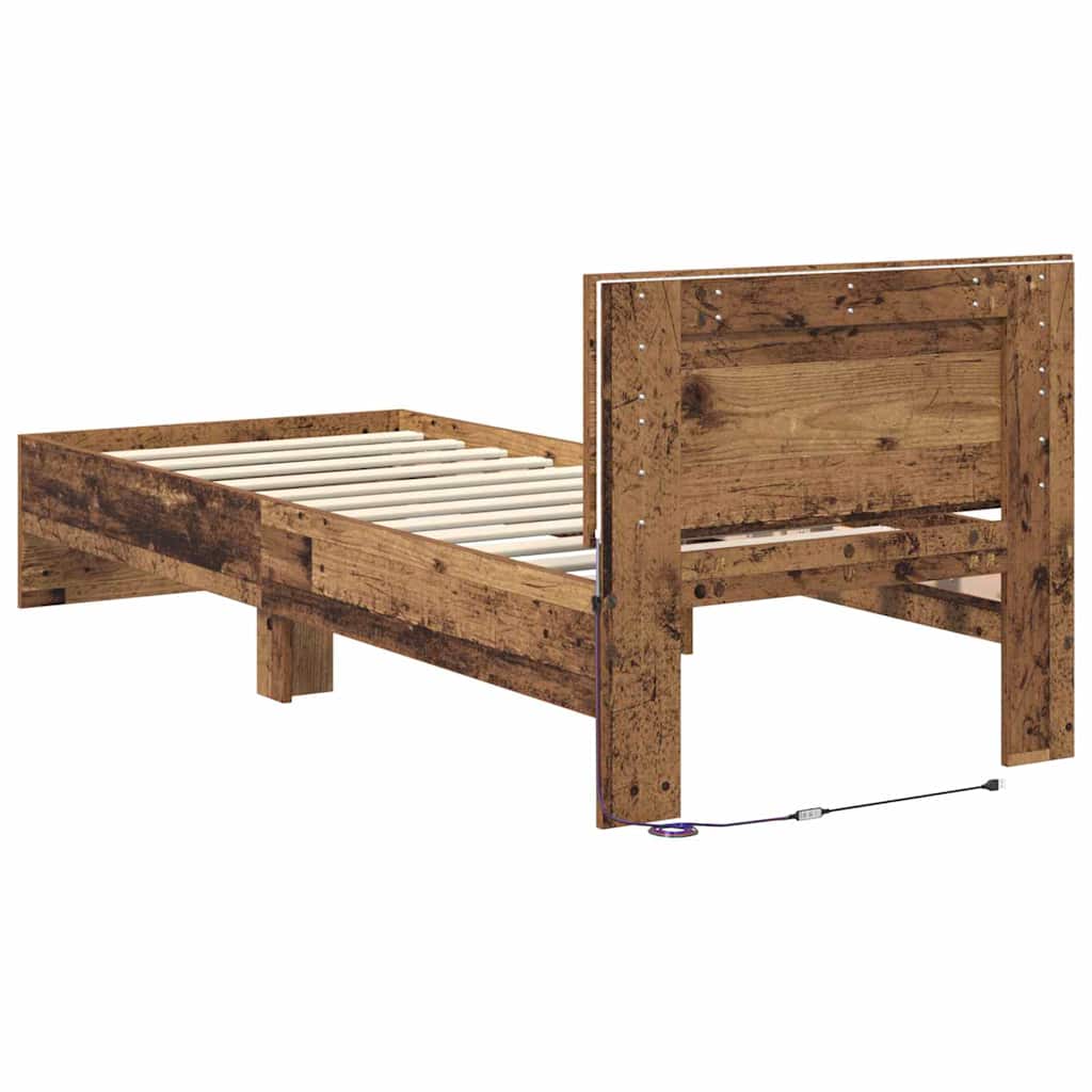 Cadre de lit Bois Ancien 75 x 190 cm Bois d'ingénierie - XIOS