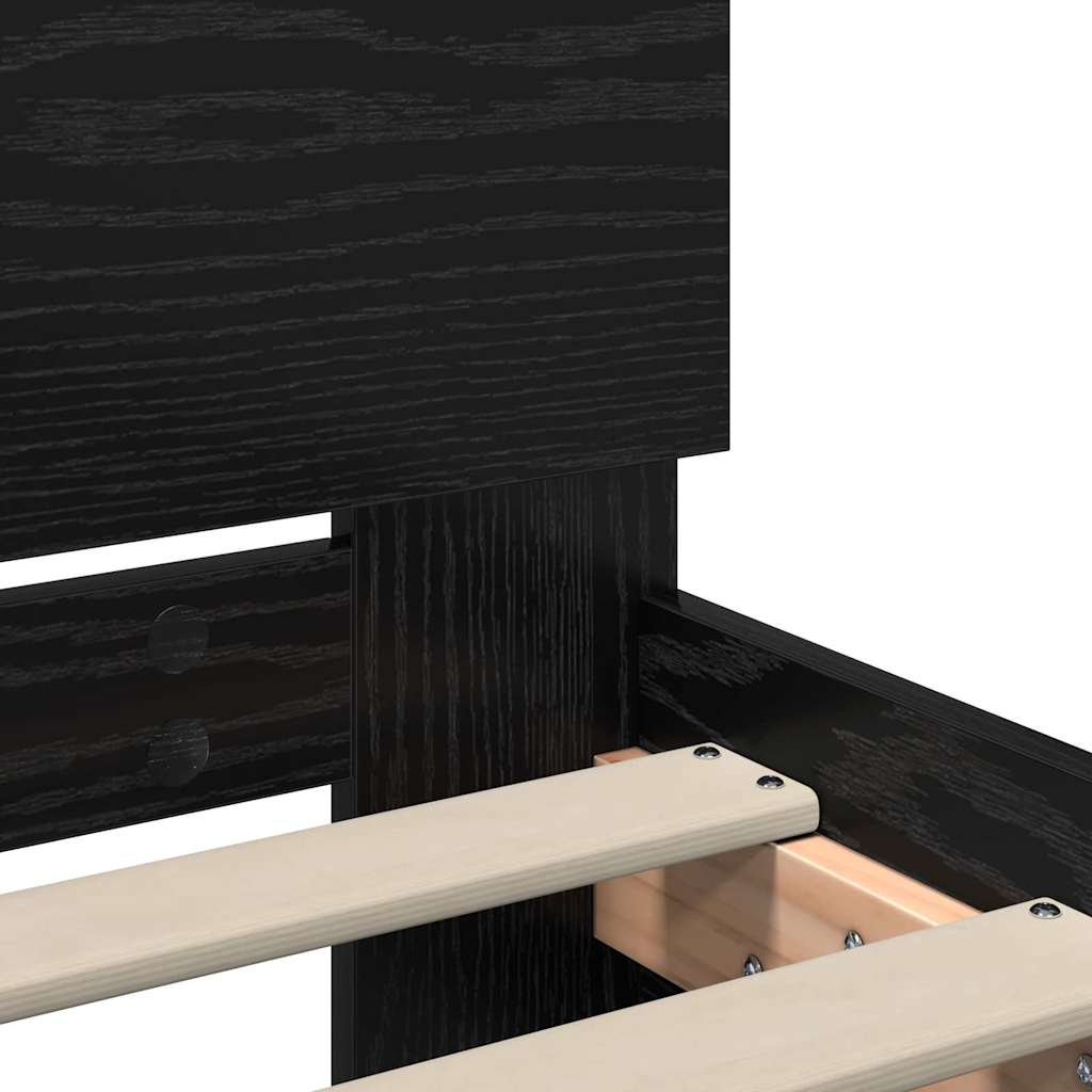 Cadre de lit Chêne noir 75 x 190 cm Bois d'ingénierie - XIOS