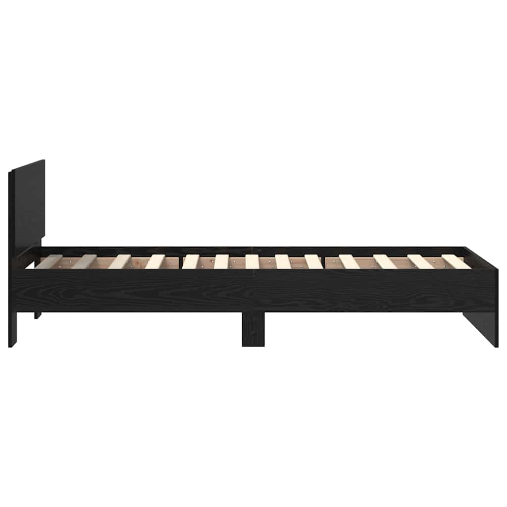 Cadre de lit Chêne noir 75 x 190 cm Bois d'ingénierie - XIOS