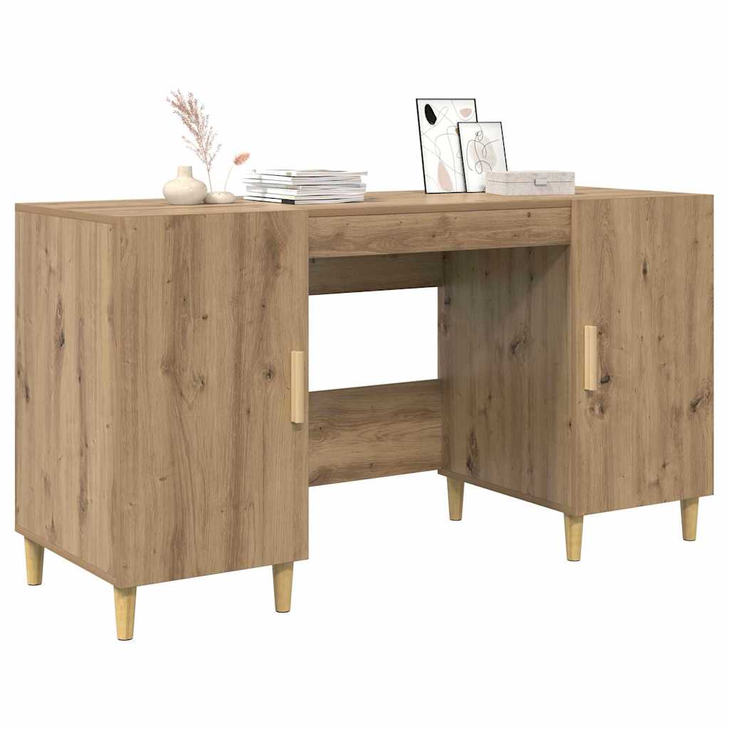 Bureau Chêne artisanal 140 x 50 x 75 cm Bois d'ingénierie - XIOS