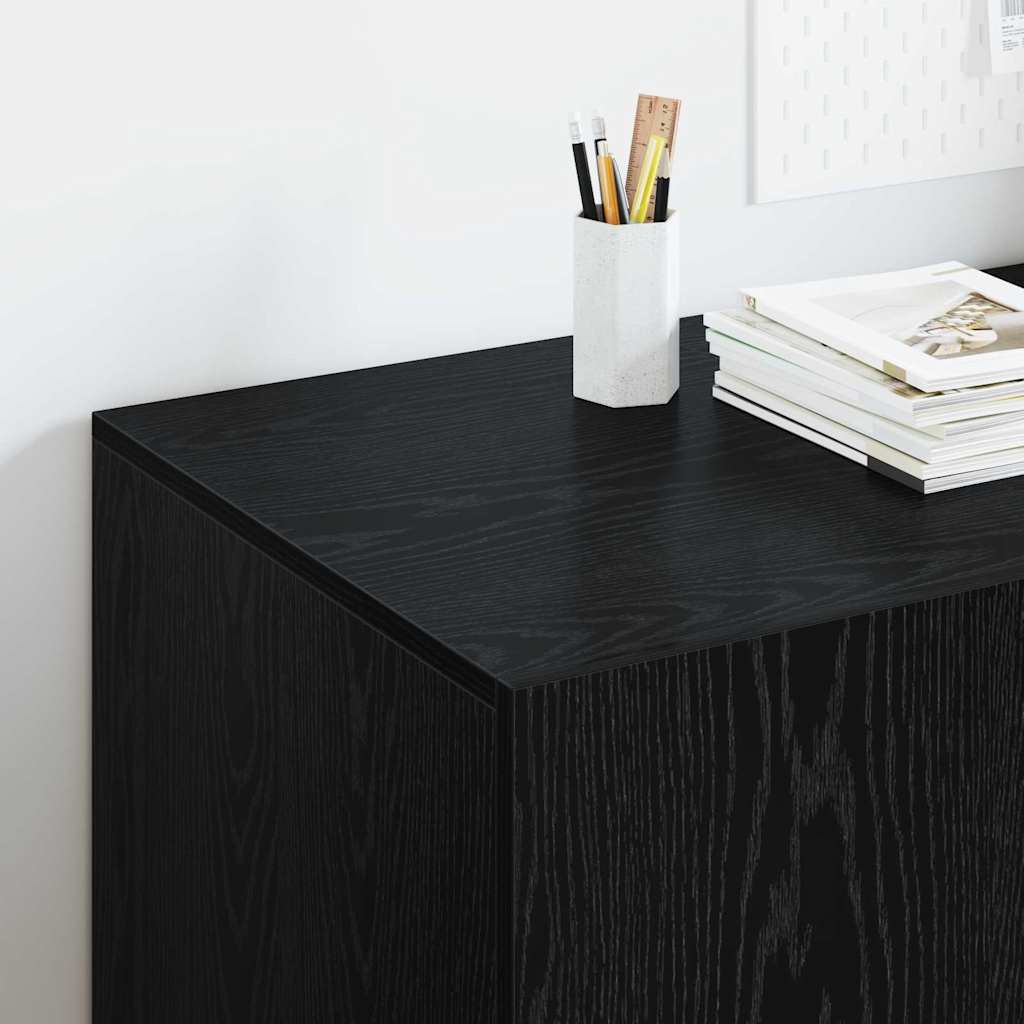 Bureau avec porte Chêne noir 140 x 50 x 75 cm Bois d'ingénierie - XIOS