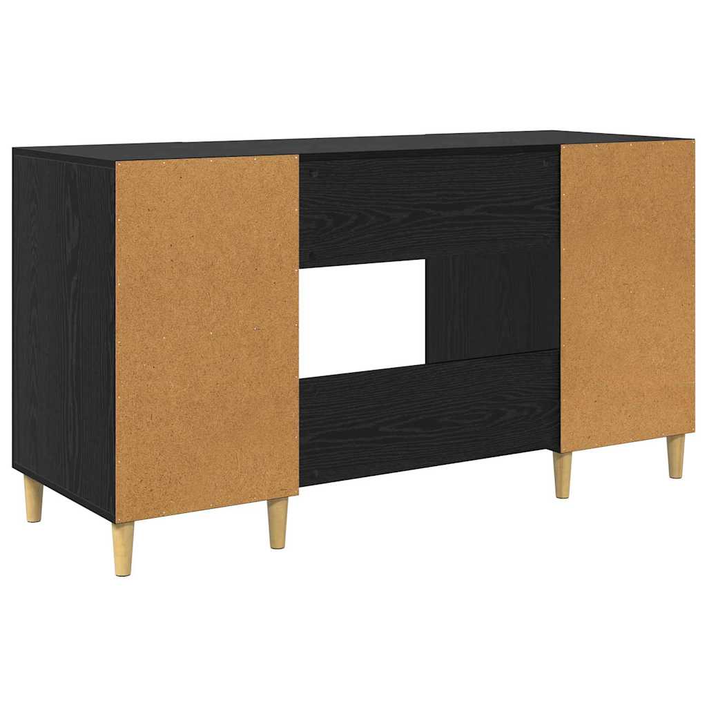 Bureau avec porte Chêne noir 140 x 50 x 75 cm Bois d'ingénierie - XIOS
