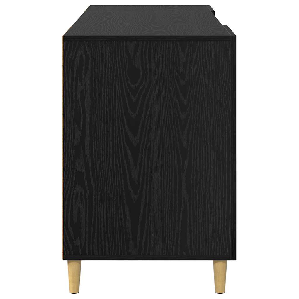Bureau avec porte Chêne noir 140 x 50 x 75 cm Bois d'ingénierie - XIOS