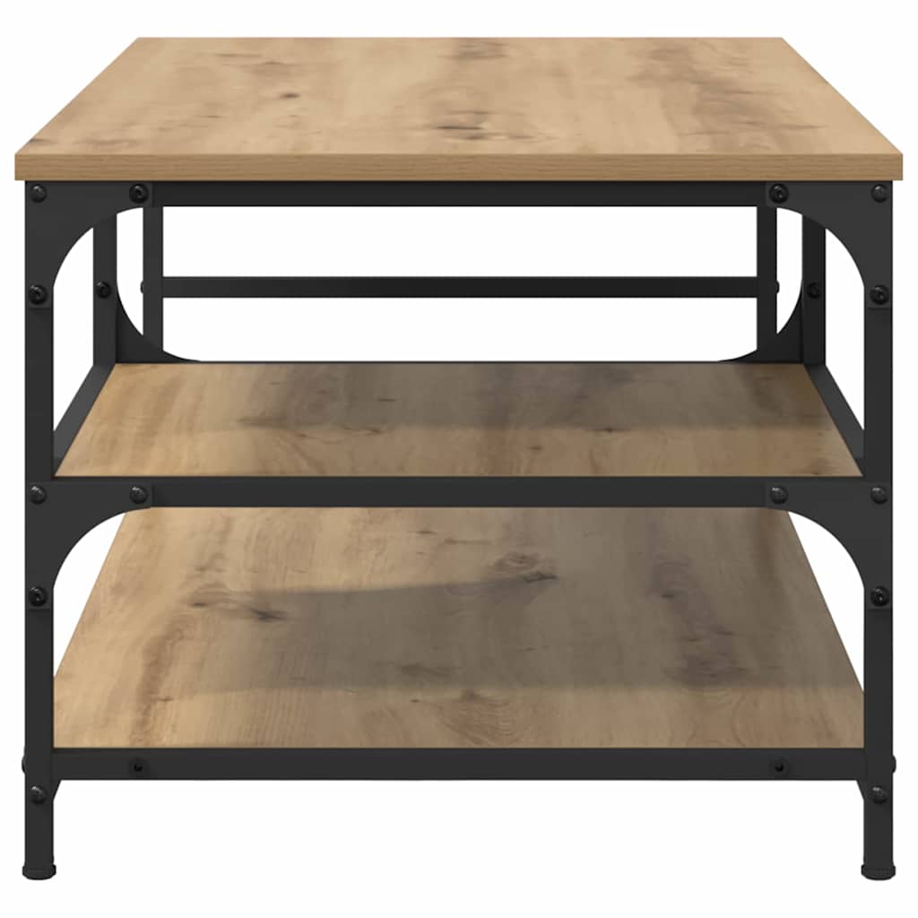 Table basse Chêne artisanal 90 x 49 x 40 cm Bois d'ingénierie - XIOS