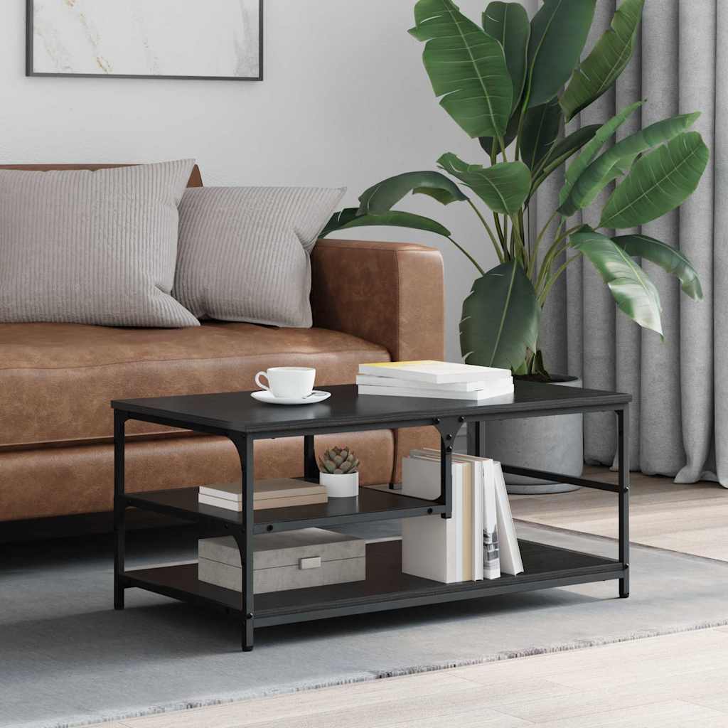 Table basse Chêne noir 90 x 49 x 40 cm Bois d'ingénierie - XIOS