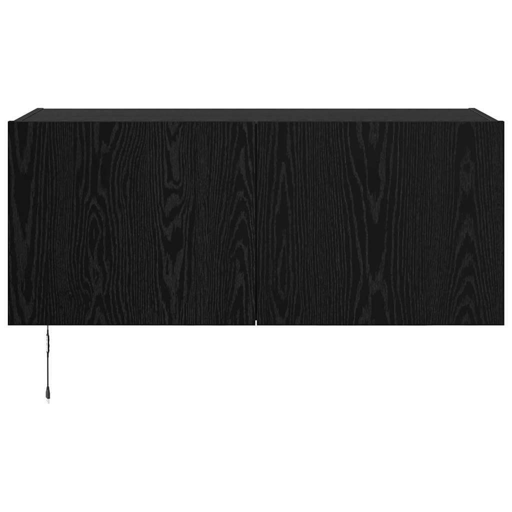 Meuble TV mural Chêne noir 100 x 35 x 41 cm Bois d'ingénierie - XIOS