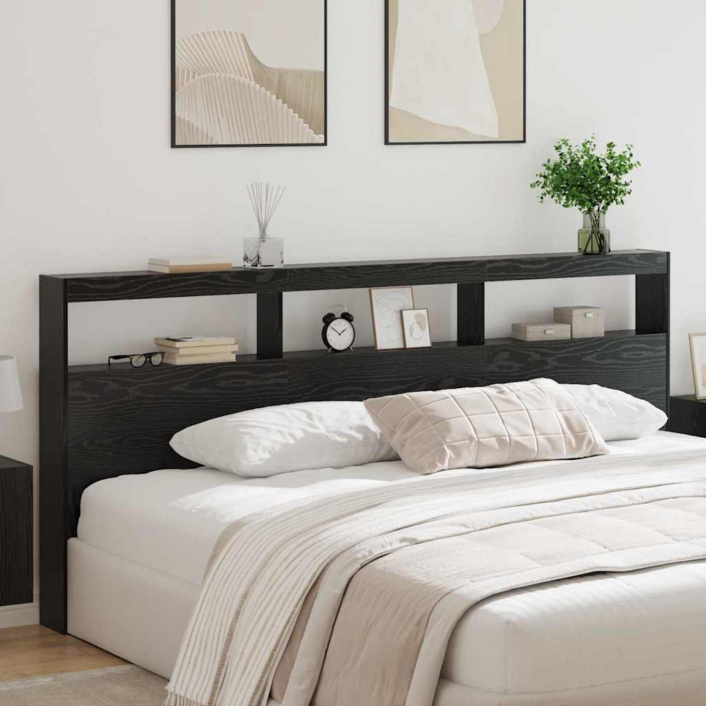 Tête de lit Chêne noir 220 x 17 x 102 cm Bois d'ingénierie - XIOS