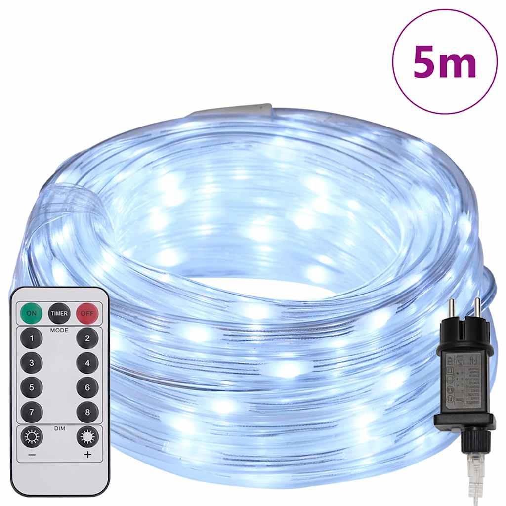 Lumière en corde avec 120 LED Blanc froid 5 m PVC - XIOS